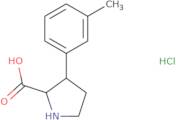 3-(3-Methylphenyl)pyrrolidine-2-carboxylic acid hydrochloride