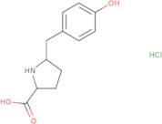 5-[(4-Hydroxyphenyl)methyl]pyrrolidine-2-carboxylic acid hydrochloride