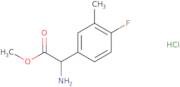 Methyl 2-amino-2-(4-fluoro-3-methylphenyl)acetate hydrochloride