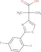 2-[2-(2,5-Difluorophenyl)-1,3-thiazol-4-yl]-2-methylpropanoic acid