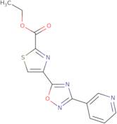 Ethyl 4-[3-(pyridin-3-yl)-1,2,4-oxadiazol-5-yl]-1,3-thiazole-2-carboxylate