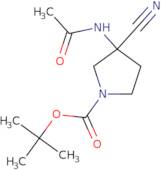 tert-Butyl 3-cyano-3-acetamidopyrrolidine-1-carboxylate