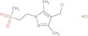 4-(Chloromethyl)-1-(2-methanesulfonylethyl)-3,5-dimethyl-1H-pyrazole hydrochloride