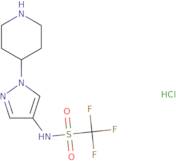 1,1,1-Trifluoro-N-[1-(piperidin-4-yl)-1H-pyrazol-4-yl]methanesulfonamide hydrochloride