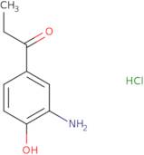 1-(3-Amino-4-hydroxyphenyl)propan-1-one hydrochloride