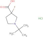 1-tert-Butyl-3-fluoropyrrolidine-3-carboxylic acid hydrochloride