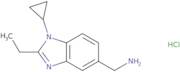 (1-Cyclopropyl-2-ethyl-1H-1,3-benzodiazol-5-yl)methanamine hydrochloride