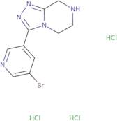 3-Bromo-5-{5H,6H,7H,8H-[1,2,4]triazolo[4,3-a]pyrazin-3-yl}pyridine trihydrochloride