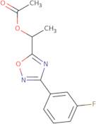 1-[3-(3-Fluorophenyl)-1,2,4-oxadiazol-5-yl]ethyl acetate