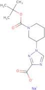 Sodium 1-{1-[(tert-butoxy)carbonyl]piperidin-3-yl}-1H-1,2,4-triazole-3-carboxylate