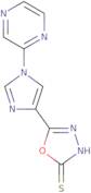 5-[1-(Pyrazin-2-yl)-1H-imidazol-4-yl]-1,3,4-oxadiazole-2-thiol