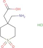 2-(4-(Aminomethyl)-1,1-dioxidotetrahydro-2H-thiopyran-4-yl)acetic acid hydrochloride