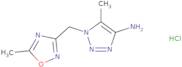 5-Methyl-1-[(5-methyl-1,2,4-oxadiazol-3-yl)methyl]-1H-1,2,3-triazol-4-amine hydrochloride