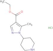 Ethyl 5-methyl-1-(piperidin-4-yl)-1H-pyrazole-4-carboxylate hydrochloride