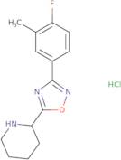 2-[3-(4-Fluoro-3-methylphenyl)-1,2,4-oxadiazol-5-yl]piperidine hydrochloride