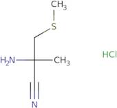 2-Amino-2-methyl-3-(methylsulfanyl)propanenitrile hydrochloride