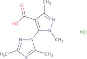 5-(3,5-Dimethyl-1H-1,2,4-triazol-1-yl)-1,3-dimethyl-1H-pyrazole-4-carboxylic acid hydrochloride