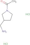 1-[3-(Aminomethyl)pyrrolidin-1-yl]ethan-1-one dihydrochloride