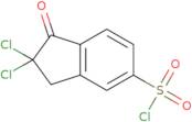 2,2-Dichloro-1-oxo-2,3-dihydro-1H-indene-5-sulfonyl chloride