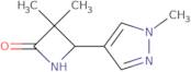 3,3-Dimethyl-4-(1-methyl-1H-pyrazol-4-yl)azetidin-2-one