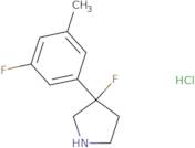 3-Fluoro-3-(3-fluoro-5-methylphenyl)pyrrolidine hydrochloride