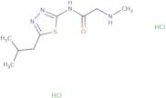 2-(Methylamino)-N-[5-(2-methylpropyl)-1,3,4-thiadiazol-2-yl]acetamide dihydrochloride