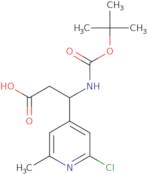 3-{[(tert-Butoxy)carbonyl]amino}-3-(2-chloro-6-methylpyridin-4-yl)propanoic acid