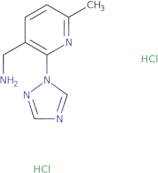 [6-Methyl-2-(1H-1,2,4-triazol-1-yl)pyridin-3-yl]methanamine dihydrochloride