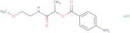 1-[(2-Methoxyethyl)carbamoyl]ethyl 4-aminobenzoate hydrochloride