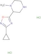 2-(3-Cyclopropyl-1,2,4-oxadiazol-5-yl)-1-methylpiperazine dihydrochloride