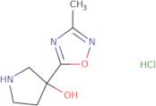 3-(3-Methyl-1,2,4-oxadiazol-5-yl)pyrrolidin-3-ol hydrochloride