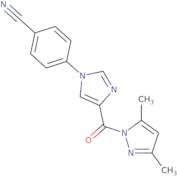 4-[4-(3,5-Dimethyl-1H-pyrazole-1-carbonyl)-1H-imidazol-1-yl]benzonitrile