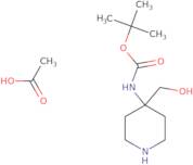 tert-Butyl N-[4-(hydroxymethyl)piperidin-4-yl]carbamate acetate