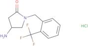 4-Amino-1-{[2-(trifluoromethyl)phenyl]methyl}pyrrolidin-2-one hydrochloride