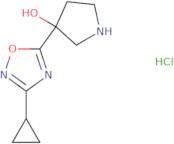 3-(3-Cyclopropyl-1,2,4-oxadiazol-5-yl)pyrrolidin-3-ol hydrochloride