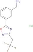 {3-[3-(2,2,2-Trifluoroethyl)-1,2,4-oxadiazol-5-yl]phenyl}methanamine hydrochloride