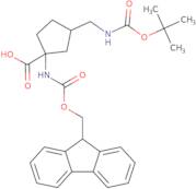 3-({[(tert-Butoxy)carbonyl]amino}methyl)-1-{[(9H-fluoren-9-ylmethoxy)carbonyl]amino}cyclopentane-1…