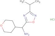 Oxan-4-yl[3-(propan-2-yl)-1,2,4-oxadiazol-5-yl]methanamine hydrochloride