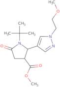 Methyl 1-tert-butyl-2-[1-(2-methoxyethyl)-1H-pyrazol-4-yl]-5-oxopyrrolidine-3-carboxylate