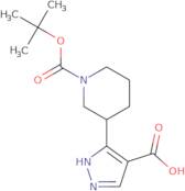 3-{1-[(tert-Butoxy)carbonyl]piperidin-3-yl}-1H-pyrazole-4-carboxylic acid