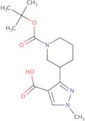3-{1-[(tert-Butoxy)carbonyl]piperidin-3-yl}-1-methyl-1H-pyrazole-4-carboxylic acid