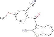 2-{2-Amino-4H,5H,6H-cyclopenta[b]thiophene-3-carbonyl}-5-methoxybenzonitrile