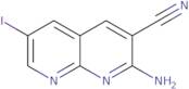 2-Amino-6-iodo-[1,8]naphthyridine-3-carbonitrile