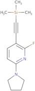 2-Fluoro-6-(pyrrolidin-1-yl)-3-((trimethylsilyl)-ethynyl)pyridine