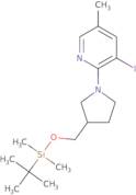 2-(3-((tert-Butyldimethylsilyloxy)methyl)pyrrolidin-1-yl)-3-iodo-5-methylpyridine