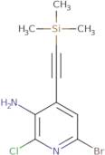 6-Bromo-2-chloro-4-((trimethylsilyl)ethynyl)pyridin-3-amine