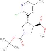 (Racemic trans)-1-tert-butyl 3-methyl 4-(2-Chloro-5-methylpyridin-3-yl)pyrrolidine-1,3-dicarboxy...