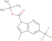 3-Iodo-5-(trifluoromethyl)-1H-pyrrolo[2,3-b]pyridine, N1-BOC protected