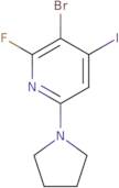 3-Bromo-2-fluoro-4-iodo-6-(pyrrolidin-1-yl)-pyridine