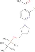 1-(6-(3-((tert-Butyldimethylsilyloxy)methyl)-pyrrolidin-1-yl)-2-fluoropyridin-3-yl)ethanone